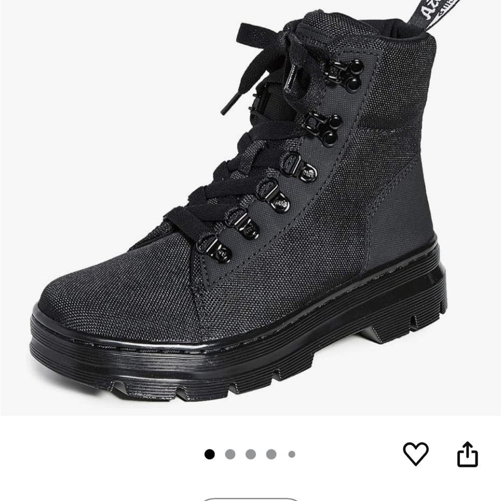 Black High-Top Lace-Up Boots